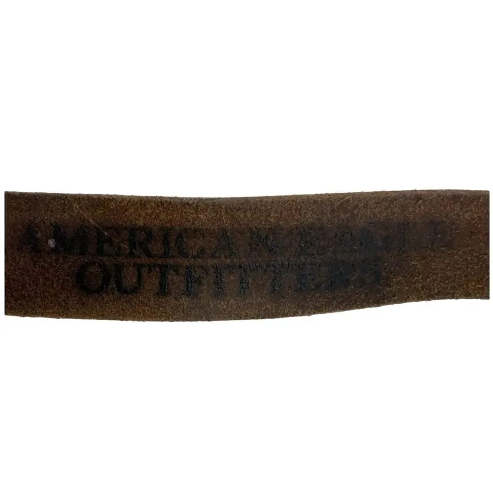 Vintage Oiled Leather Black Buckle Saddle Leather Belt - OILED BROWN